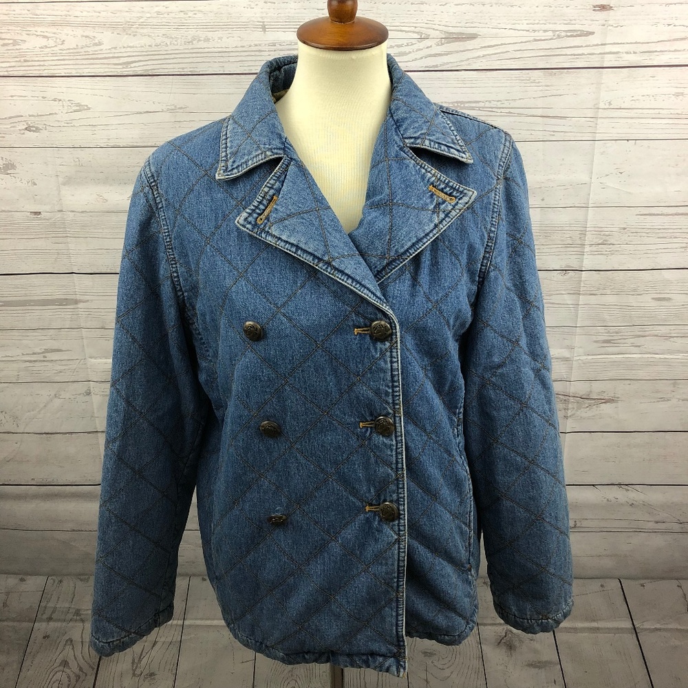 Lauren Jeans Co Quilted Denim Jacket S